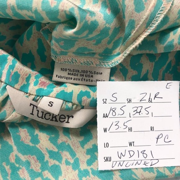 Tucker S Silk Cat's Bright Eye Leopard Print Dress - Picture 7 of 8